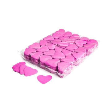 Slowfall confetti hartjes Ø 55mm - Roze