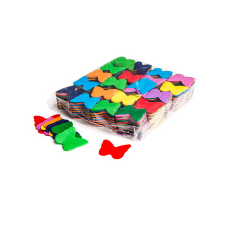Slowfall confetti vlindertjes Ø 55mm - Multicolour