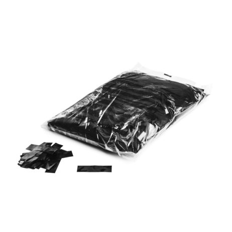 Metallic confetti (standaard) 55x17mm - Zwart