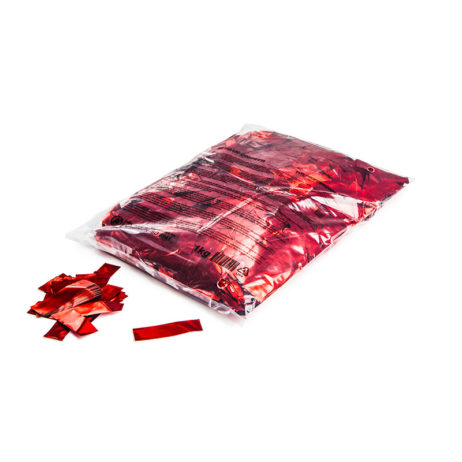 Metallic confetti (standaard) 55x17mm - Rood