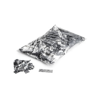 Metallic confetti (standaard) 55x17mm - Zilver