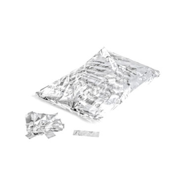 Metallic confetti (standaard) 55x17mm - Wit