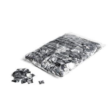 Metallic confetti vierkantjes 17x17mm - Zilver