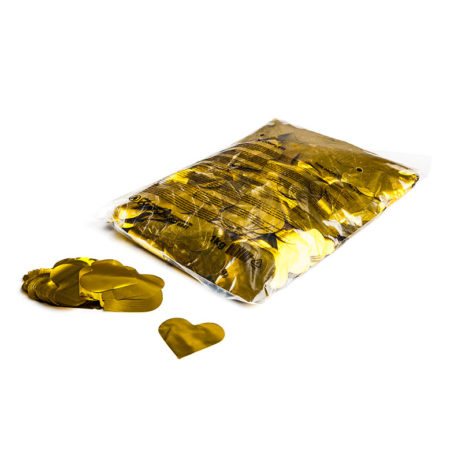 Metallic confetti hartjes Ø 55mm - Goud