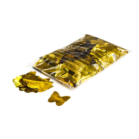 Metallic confetti vlindertjes Ø 55mm - Goud
